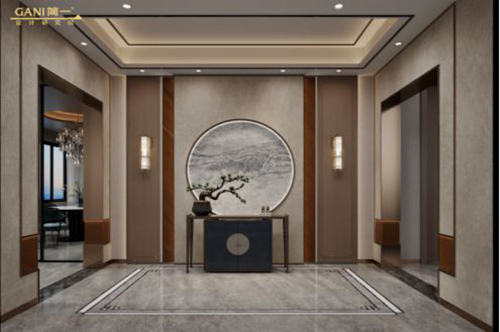 推開門的一眼驚艷，盡在簡(jiǎn)一瓷磚打造的新中式玄關(guān)