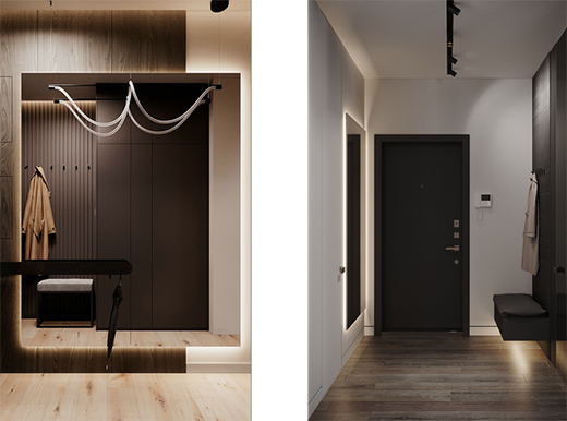 現(xiàn)代時(shí)尚的玄關(guān)照明，這樣的設(shè)計(jì)眼前一亮