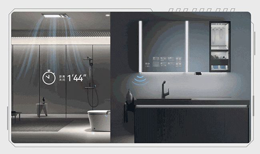 一觸見新，九牧衛(wèi)浴鴻蒙智聯(lián)款新品浴室鏡智慧來襲!