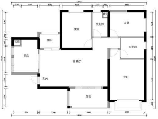 119平現(xiàn)代輕奢風四口之家，幾何壁紙給沉靜的空間增加幾分低奢