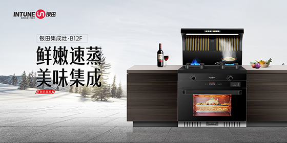 排煙實(shí)力派 廚房時尚派 銀田廚電B12F集成灶正式上線